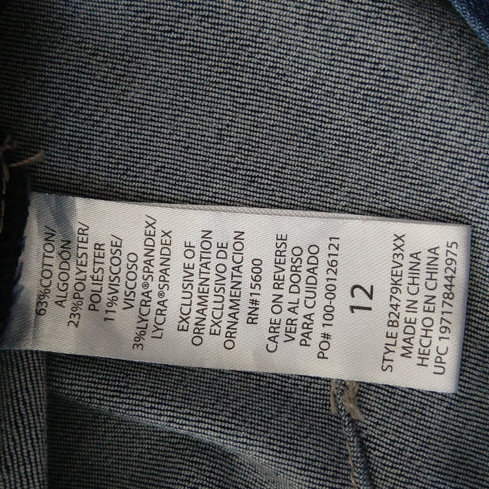 Nwt Democracy Women's Itty Bitty Boot cut Flare Absolution Denim Jeans Sz 12 - Picture 10 of 11